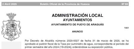 Imagen Anuncio: abierto el plazo de exposición publica de aprobación de los...